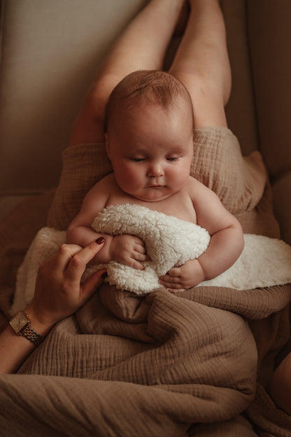 Cotton Teddy blanket - Taupe