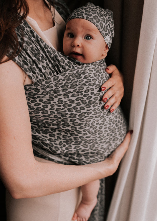 My Jalou - Draagdoek - Slate Grey Leopard