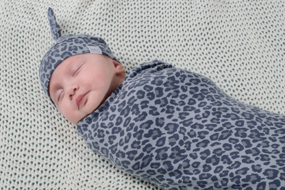 My Jalou - zachte swaddle - inbakerdoek - discreet voeden - Animal Leopard Panter 